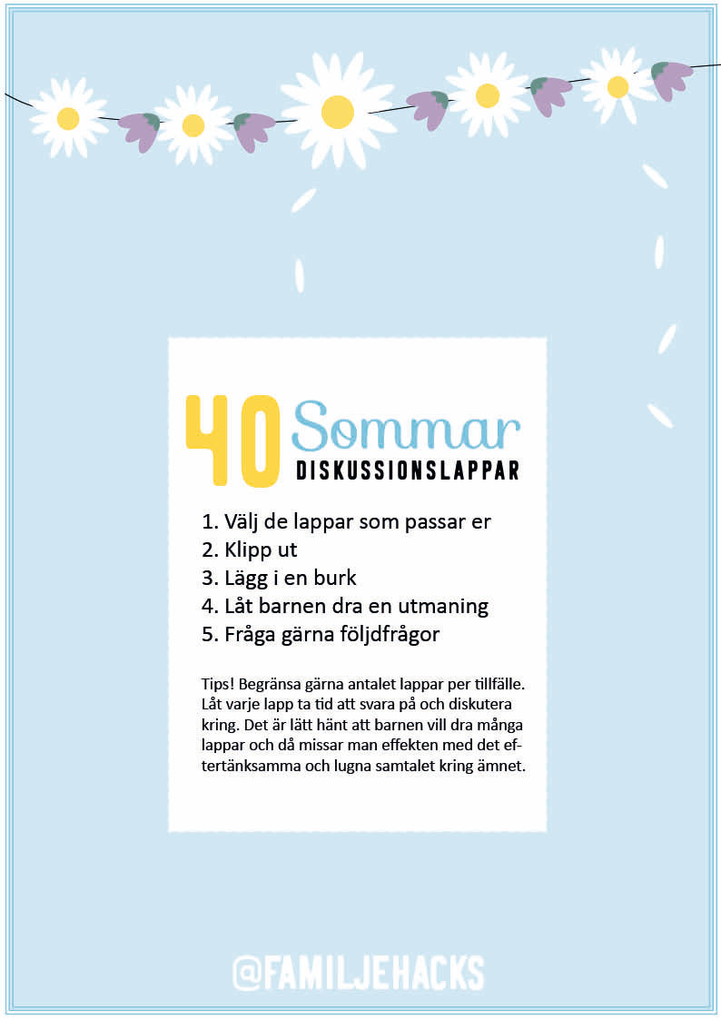 Diskussionslappar: Sommar