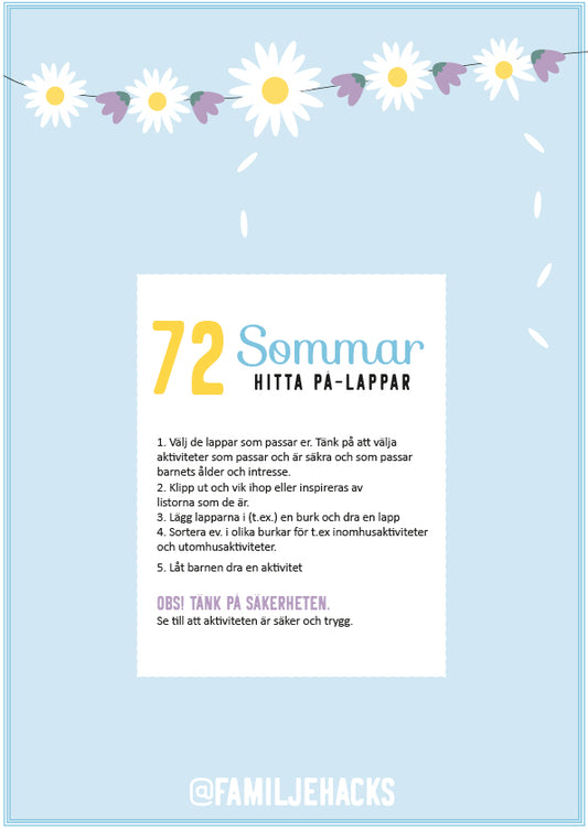 Hitta på-lappar: Sommar