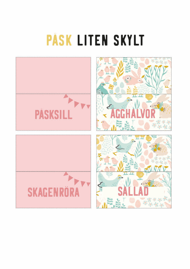 Prints för temakalas: Påsk (PDF-format)