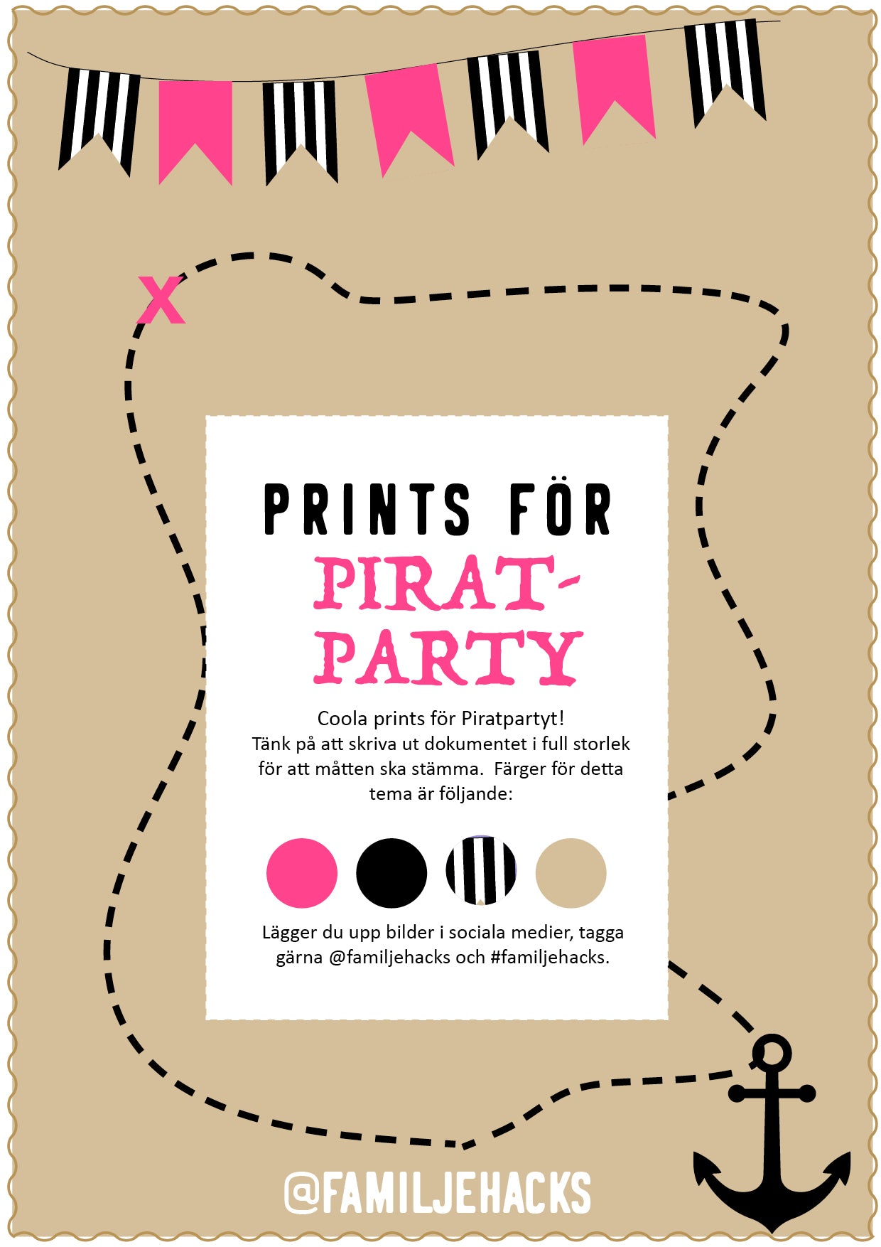 Prints för temakalas: Piratparty