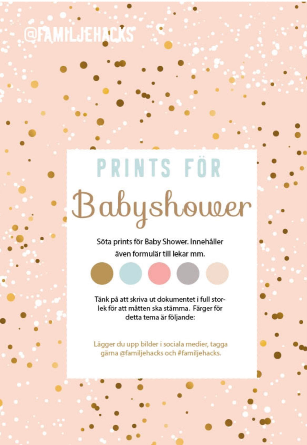Bok: BABYSHOWER - hacks & idéer (PDF)