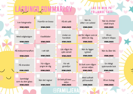 Läsbingo: Sommarlov