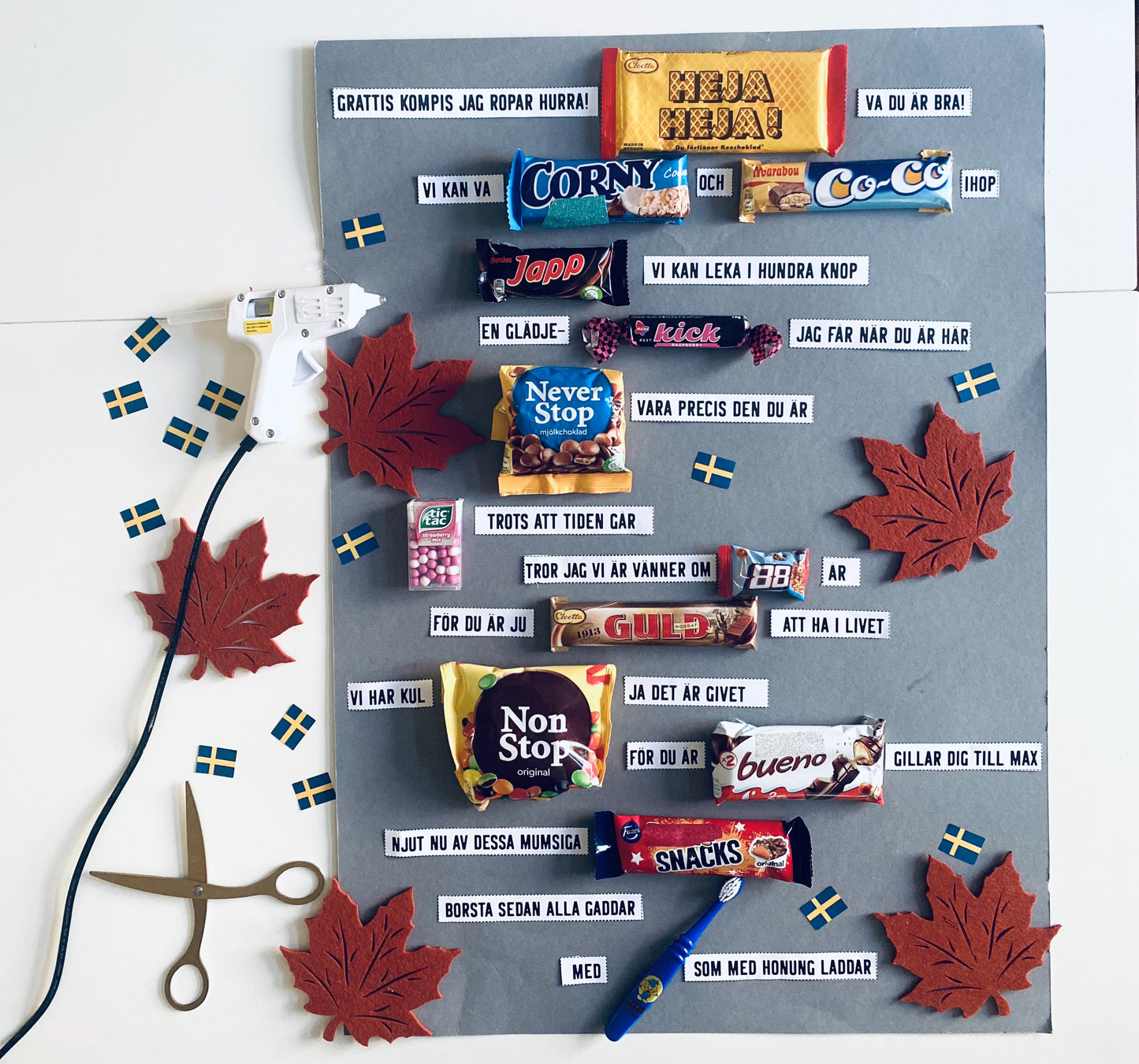 Chokladtavla: Grattis kompis