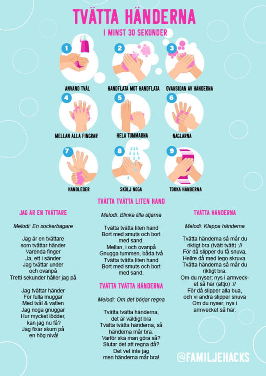Tvätta händerna-print