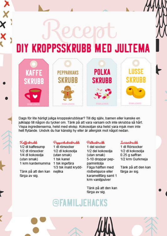 Recept Juliga kroppsskrubb