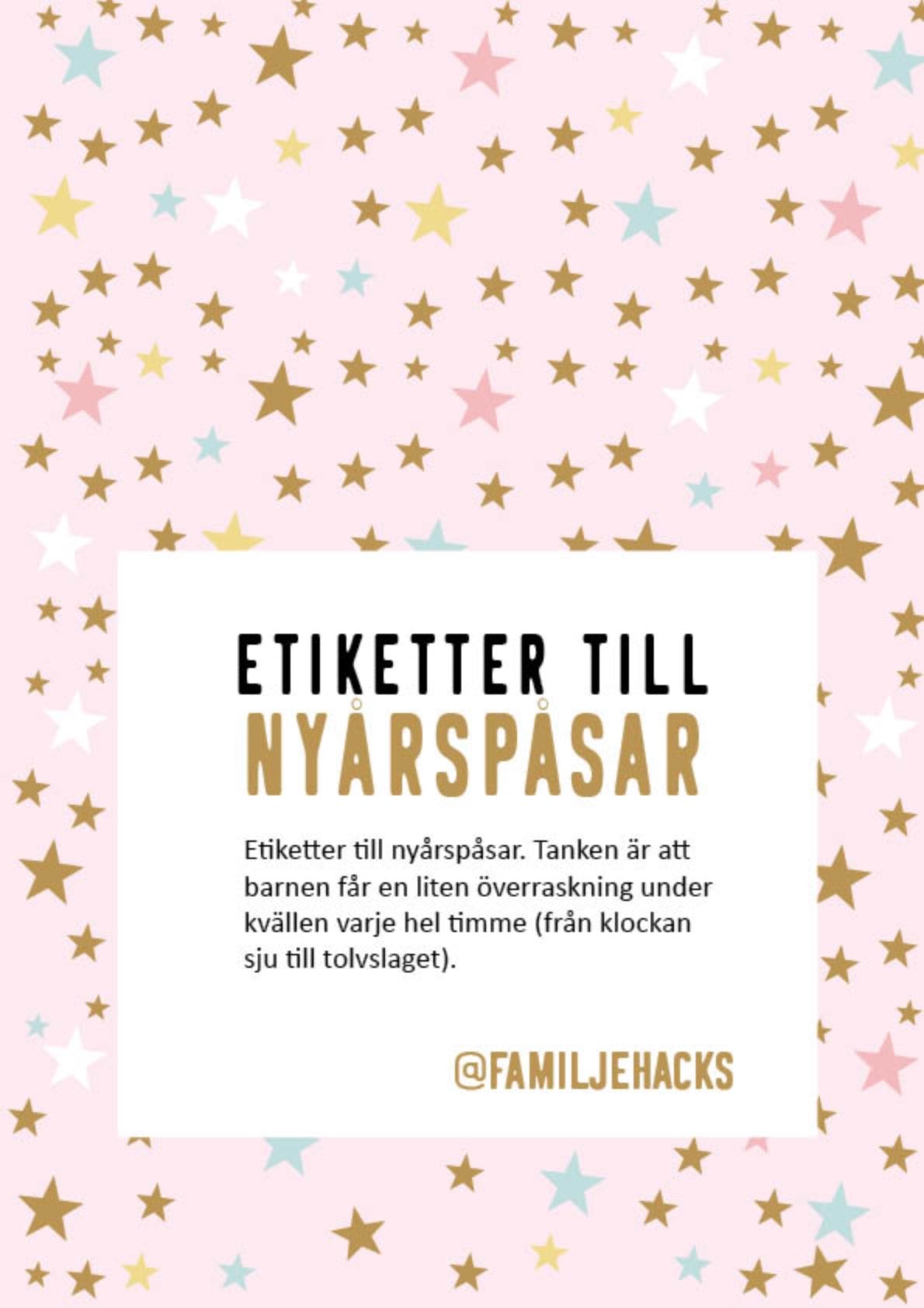 Prints till nyårspåsar