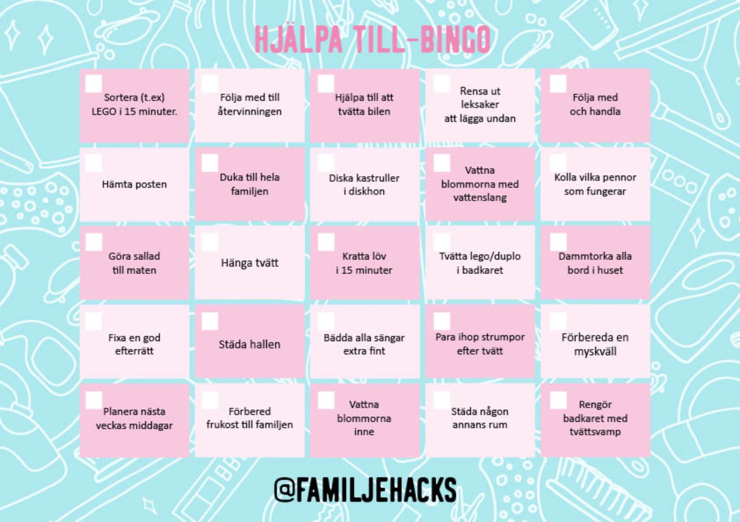 Bingo: Hjälpa till