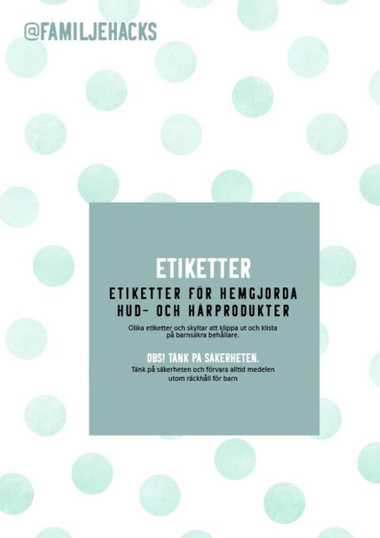 Etiketter: Hud & hårprodukter
