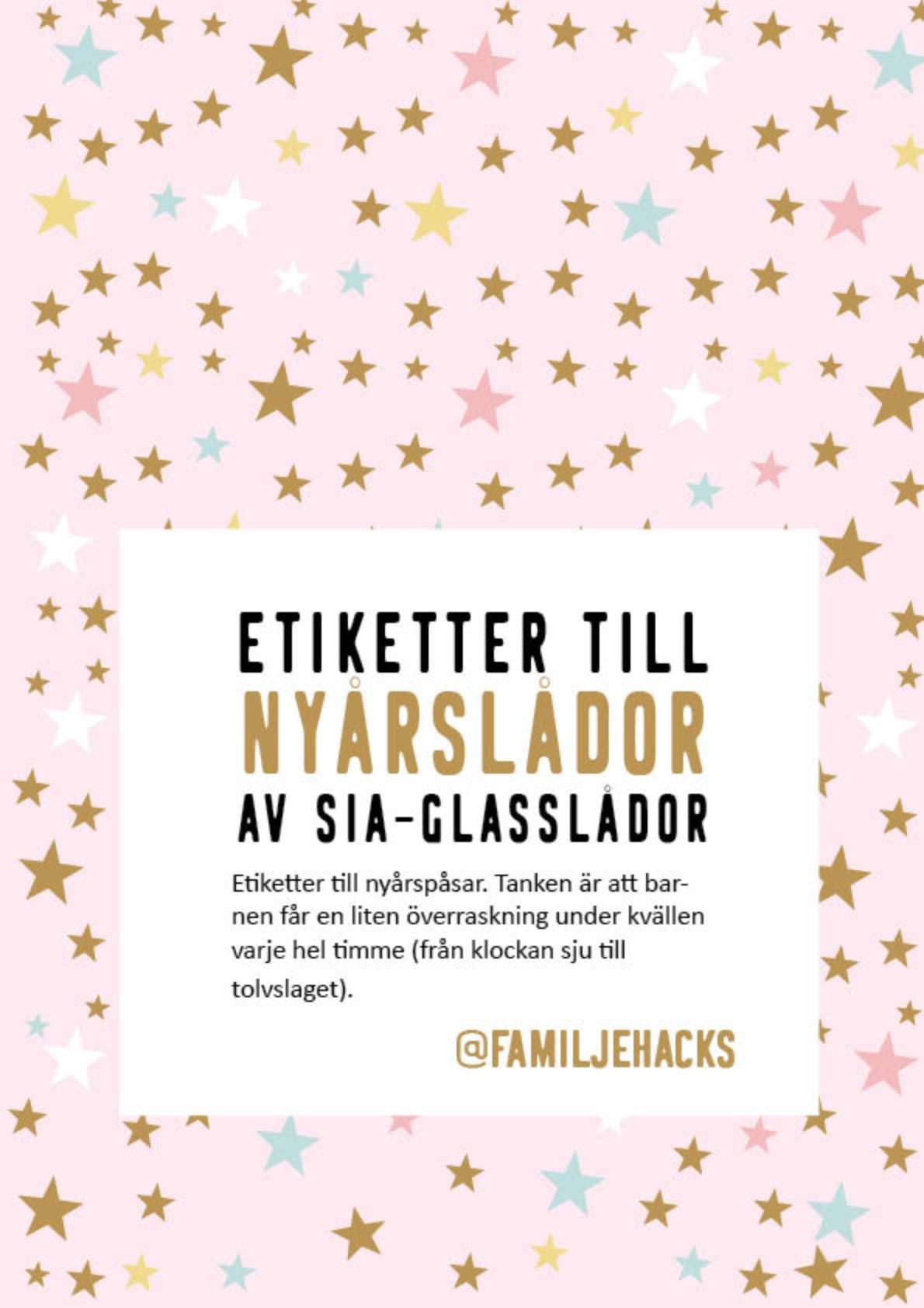 Prints till Nyårslådor av SIA-glasspaket