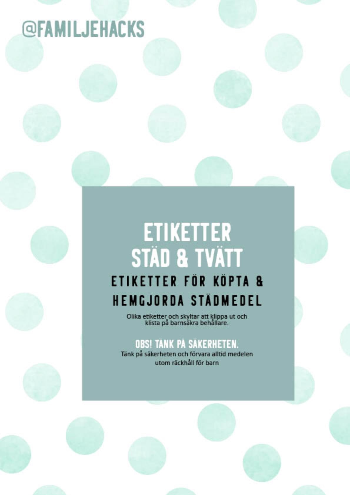 Etiketter: Städ- & tvättmedel