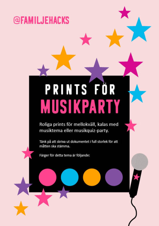 Prints för temakalas: Musik (PDF-format)