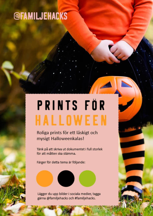 Prints för temakalas: Halloween (PDF-format)