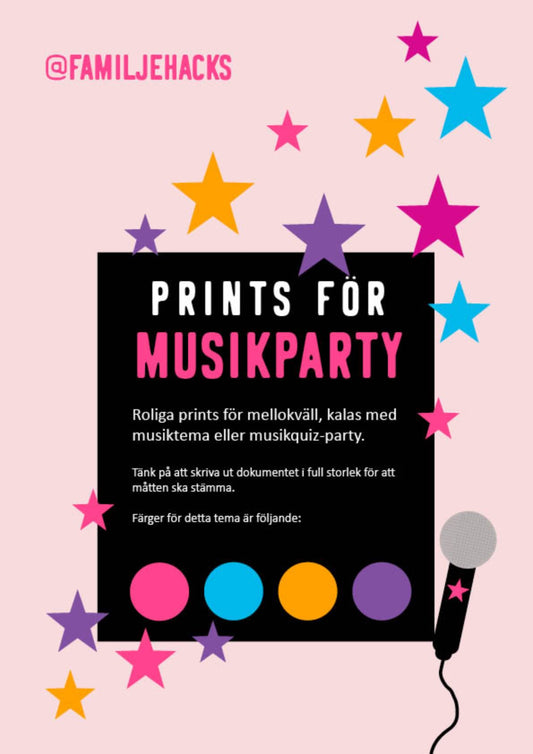 Prints för temakalas: Musik (PDF-format)